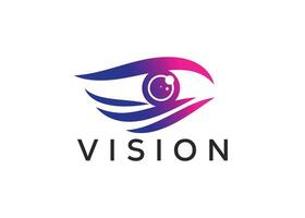 minimalista visión ojo logo diseño vector modelo. moderno ojo logo. minimalista estilo ojo logo