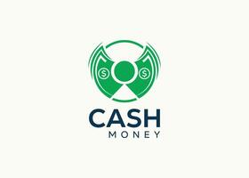 Minimalist Money logo design vector template. Cash money for business finance vector. Money investing logo