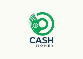 Minimalist Money logo design vector template. Cash money for business finance vector. Money investing logo