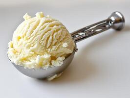 AI generated Cold Surprise, Mashed Potato Disguised as Ice Cream, April Fool's Humor photo