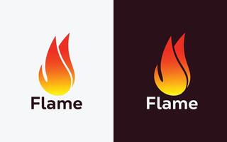 Minimalist Fire Flame logo design vector template. Modern colorful Fire Flame vector. Crest, ingle logo.