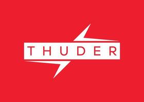 Minimalist Thunder Bolt vector logo design template. Creative modern Thunder logo