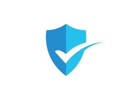 Minimalist Shield check mark design vector template. Guard and tick mark vector