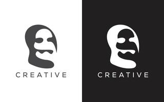 Minimal skull vector logo