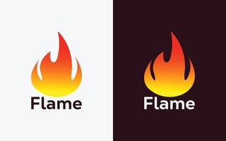 Minimalist Fire Flame logo design vector template. Modern colorful Fire Flame vector. Crest, ingle logo.