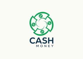 Minimalist Money logo design vector template. Cash money for business finance vector. Money investing logo