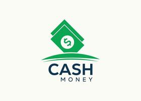 Minimalist Money logo design vector template. Cash money for business finance vector. Money investing logo