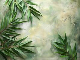 AI generated Peaceful Start to Holy Week - Willow and Palm Scene for Palm Sunday photo