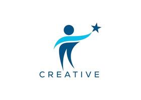 minimalista éxito personas logo diseño vector modelo. creativo negocio crecimiento personas logo