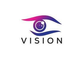 Minimalist vision eye logo design vector template. Modern eye logo. Minimalist style eye logo