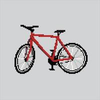 píxel Arte ilustración bicicleta. pixelado bicicleta. bicicleta Deportes. pixelado para el píxel Arte juego y icono para sitio web y vídeo juego. antiguo colegio retro vector