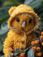 AI generated For National Pet Day, pets adorned in humorous and charming costumes are the highlight. photo