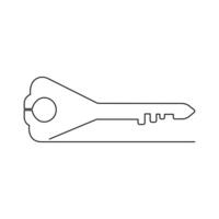 Keys continuous one line drawing of vector art