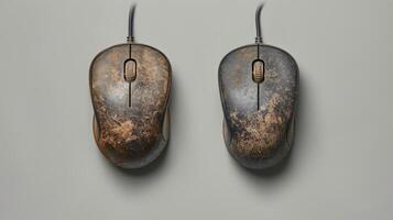 AI generated Cross-Desk Computer Mouse Trick, April Fool's Day Office Spoof photo