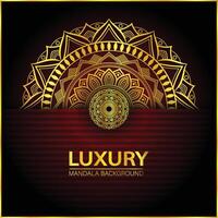 Ornamental Luxury mandala background with golden arabesque pattern vector illustration design.