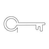 Keys continuous one line drawing of vector art