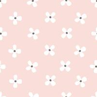 seamless pattern with cartoon flowers. colorful vector, hand drawing. design for fabric, print, textile, wrapper vector