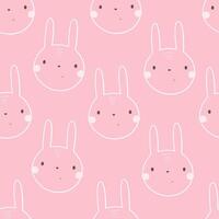 Seamless pattern with bunny. Colorful vector flat for kids. hand drawing. baby design for fabric, print, wrapper, textile