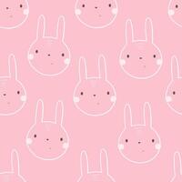 Seamless pattern with bunny. Colorful vector flat for kids. hand drawing. baby design for fabric, print, wrapper, textile