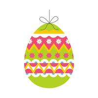 Vintage Easter egg design. Happy Easter Egg design. Illustration vector flat design. Easter eggs with different textures on a white background.
