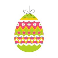 Vintage Easter egg design. Happy Easter Egg design. Illustration vector flat design. Easter eggs with different textures on a white background.