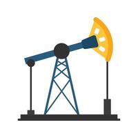 Oil industry icon with factory vector illustration. Petroleum industry element.