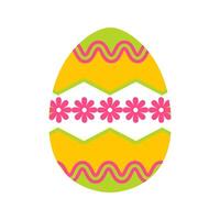 Vintage Easter egg design. Happy Easter Egg design. Illustration vector flat design. Easter eggs with different textures on a white background.