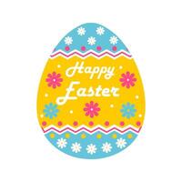 Vintage Easter egg design. Happy Easter Egg design. Illustration vector flat design. Easter eggs with different textures on a white background.