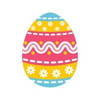 Vintage Easter egg design. Happy Easter Egg design. Illustration vector flat design. Easter eggs with different textures on a white background.