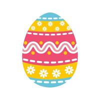 Vintage Easter egg design. Happy Easter Egg design. Illustration vector flat design. Easter eggs with different textures on a white background.