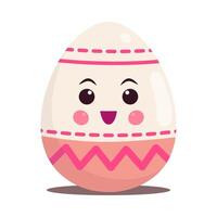 Vintage Easter egg design. Happy Easter Egg design. Illustration vector flat design. Easter eggs with different textures on a white background.