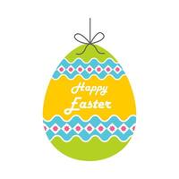 Vintage Easter egg design. Happy Easter Egg design. Illustration vector flat design. Easter eggs with different textures on a white background.