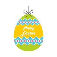 Vintage Easter egg design. Happy Easter Egg design. Illustration vector flat design. Easter eggs with different textures on a white background.