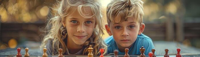 AI generated Sibling competition in a game or sport, intense yet affectionate photo