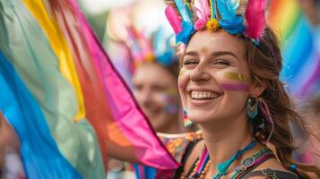AI generated Diversity's Rainbow - A Colorful Celebration of Gender Inclusivity photo