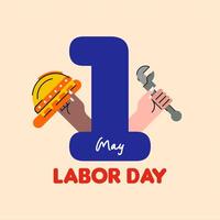 Happy International Labour Day Background Illustration vector