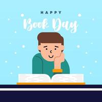 Happy World Book Day Illustration Background vector