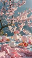 Pastel Picnic Amid Spring's Awakening, Fresh Start Celebration photo