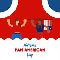 Pan American Day Illustration Background vector