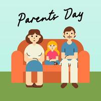 Happy Parent's Day Illustration Background vector