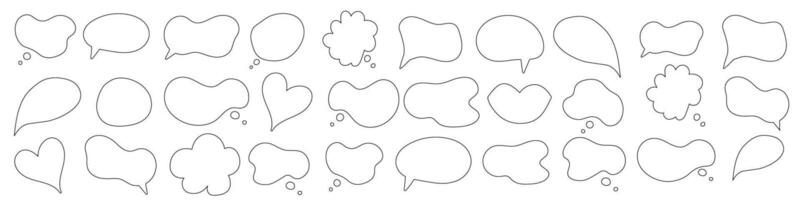 Empty speech bubble big set. Online chat clouds vector isolated on white background. Infographic elements for your design. Stock Vector Illustration