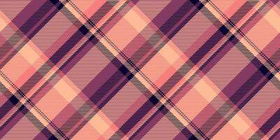 Revival fabric background tartan, stylish texture textile check. Easter pattern seamless vector plaid in orange and pink colors.