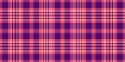 Checker background pattern check, soft texture plaid seamless. 70s textile fabric vector tartan in pink and red colors.