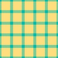 Effect tartan fabric background, xmas vector plaid check. Deep texture pattern textile seamless in teal and yellow colors.