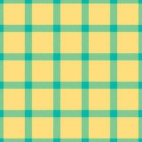 Effect tartan fabric background, xmas vector plaid check. Deep texture pattern textile seamless in teal and yellow colors.