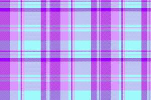 Pure tartan texture plaid, cover vector background textile. Warp pattern check seamless fabric in violet and teal colors.