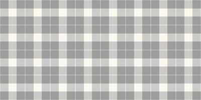 Basic background texture plaid, manufacturing textile seamless vector. Linen pattern check tartan fabric in pastel grey and grey colors. vector