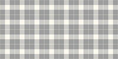 Basic background texture plaid, manufacturing textile seamless vector. Linen pattern check tartan fabric in pastel grey and grey colors. vector