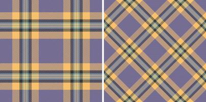 Check texture vector of textile background pattern with a plaid seamless fabric tartan.