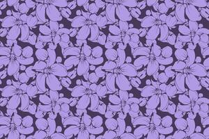 Floral pattern seamless vector background. Foliage and flower wallpaper design of nature.